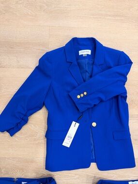 Calvin Klein Bright Blue three pieces suit: Blazer, Skirt & Ankle Pants